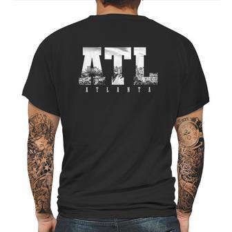 Atl Atlanta Skyline Pride Black And White Mens Back Print T-shirt | Favorety AU