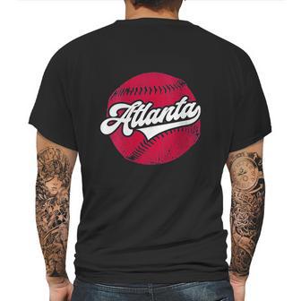 Atlanta Baseball Vintage Atl Pride Retro Gift Mens Back Print T-shirt | Favorety