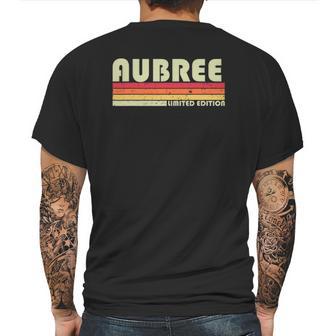 Aubree Gift Name Personalized Retro Vintage 80S 90S Mens Back Print T-shirt | Favorety DE