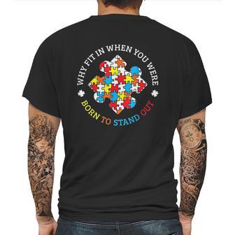 Autism Awareness Month Puzzle Aspergers Autistic Pride Gift Mens Back Print T-shirt | Favorety AU