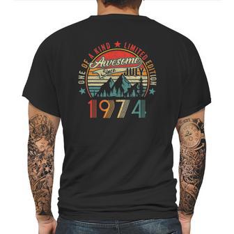 Awesome Since July 1974 Born July 1974 47 Years Old Mens Back Print T-shirt | Favorety CA