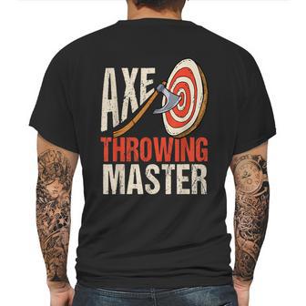 Axe Throwing Master Hatchet Thrower Target Mens Back Print T-shirt | Favorety CA