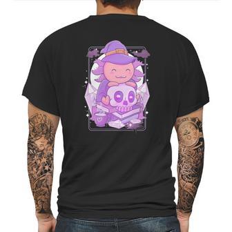 Axolotl Witch Halloween Witchcraft Cute Axolotl Pastel Goth Mens Back Print T-shirt | Favorety AU