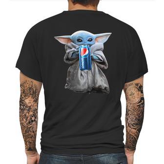 Baby Yoda Drink Pepsi Sweater Mens Back Print T-shirt | Favorety AU