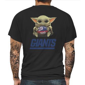 Baby Yoda Hug Giants Mens Back Print T-shirt | Favorety UK