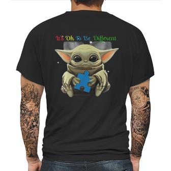 Baby Yoda It’S Ok To Be Different Mens Back Print T-shirt | Favorety DE