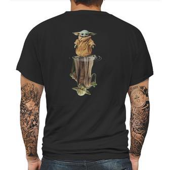 Baby Yoda And Master Yoda Water Reflection Shirt Mens Back Print T-shirt | Favorety