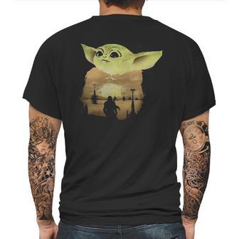 Baby Yoda Sunset Shirt Mens Back Print T-shirt | Favorety CA