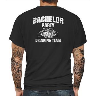 Bachelor Party Drinking Team Funny Stag Gift Mens Back Print T-shirt - Favorety