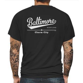 Baltimore Maryland Charm City Mens Back Print T-shirt | Favorety CA