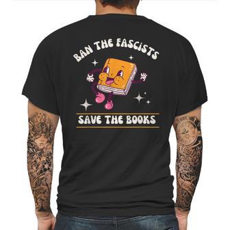 Ban The Fascists Save The Books Funny Retro Vintage Design Mens Back Print T-shirt | Favorety