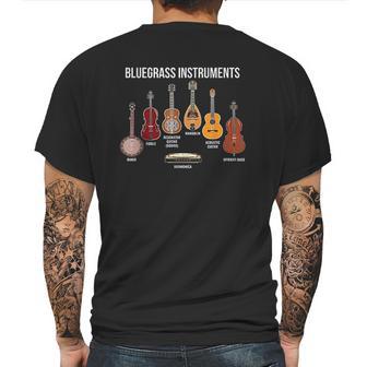 Banjo Bluegrass Instruments Vintage Music Fans Banjo Player Mens Back Print T-shirt | Favorety AU