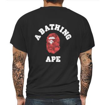 Bape Abc Red Camo T-Shirts Mens Back Print T-shirt | Favorety UK