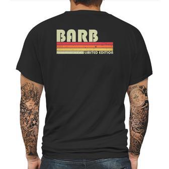 Barb Name Personalized Retro Vintage 80S 90S Birthday Mens Back Print T-shirt | Favorety