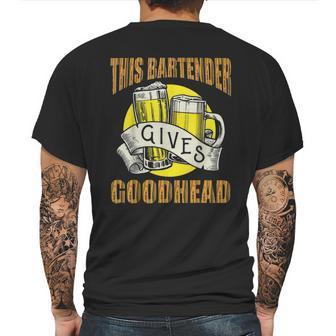 This Bartender Gives Good Head Retro Mens Back Print T-shirt | Favorety UK