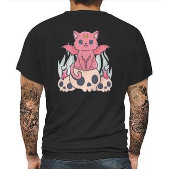 Bat Cat Kawaii Pastel Goth Cute Skulls Gift Cat Lover Mens Back Print T-shirt | Favorety UK