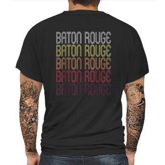 Baton Rouge La | Vintage Style Louisiana Mens Back Print T-shirt | Favorety AU