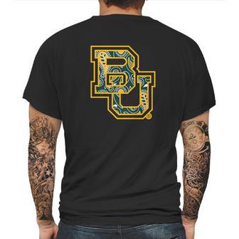 Baylor Bears Paisley Pattern Logo Apparel Mens Back Print T-shirt | Favorety CA