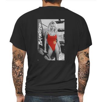 Baywatch Pamela Anderson Red Swim Suit Mens Back Print T-shirt | Favorety