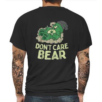 Bear Dont Care Mens Back Print T-shirt | Favorety