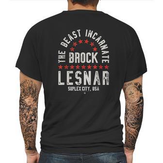 The Beast Incarnate Brock Lesnar Fight Mens Back Print T-shirt | Favorety UK