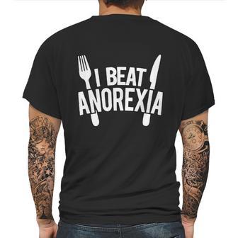 I Beat Anorexia Big Mens Back Print T-shirt | Favorety DE