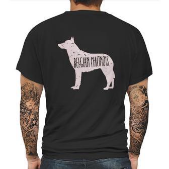 Belgian Malinois Dog Silhouette Mens Back Print T-shirt | Favorety CA