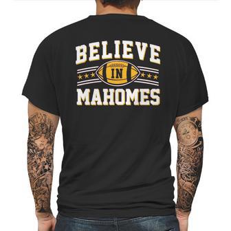 Believe In Mahomes Football Fan Mens Back Print T-shirt | Favorety AU