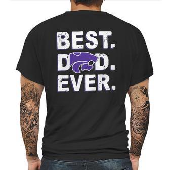 Best Dad Ever Kansas State Wildcats Father S Day Mens Back Print T-shirt | Favorety