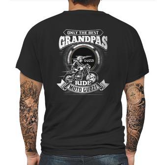 Best Grandpas Moto Guzzi Mens Back Print T-shirt | Favorety