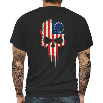 Betsy Ross Flag American Usa Patriotic Proud Democrat Gift Mens Back Print T-shirt | Favorety