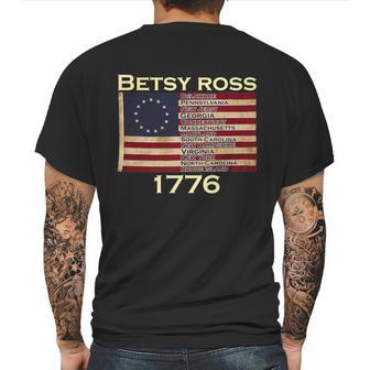 Betty Ross Original Colonies Flag Mens Back Print T-shirt | Favorety UK