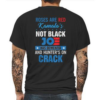 Biden Roses Are Red Kamala Not Black Joe Mens Back Print T-shirt | Favorety