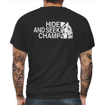 Big Foot Hide And Seek Champ Mens Back Print T-shirt | Favorety DE