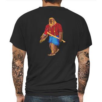 Bigfoot Lumberjack Shirt Cool Log Rolling Woodsman Gift Mens Back Print T-shirt | Favorety AU