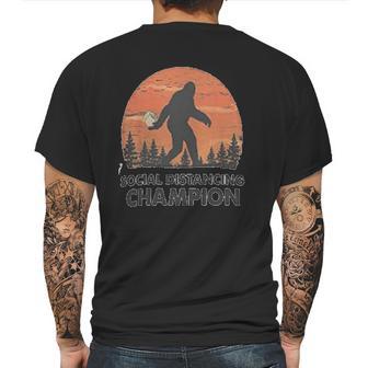 Bigfoot Social Distancing Mens Back Print T-shirt | Favorety CA