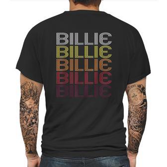 Billie Retro Wordmark Pattern Vintage Style Mens Back Print T-shirt | Favorety UK