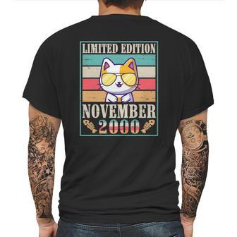 Birthday Cat Born In November 2000 Ltd Edition 21 Years Old Mens Back Print T-shirt | Favorety