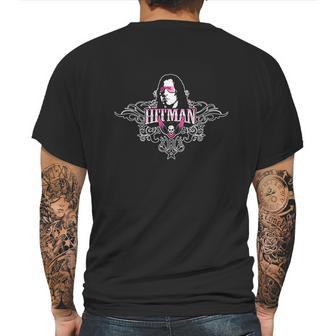 Black Bret Hitman Mens Back Print T-shirt | Favorety