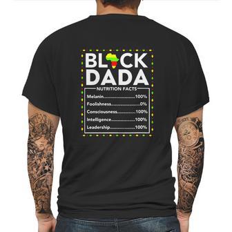 Black Dada Nutritional Facts King Dad Juneteenth 1865 Mens Back Print T-shirt | Favorety CA