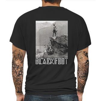 Blackfoot Native American Indians At Glacier National Park Mens Back Print T-shirt | Favorety