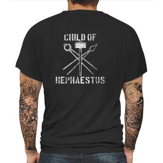 Blacksmith Child Of Hephaestus Mens Back Print T-shirt | Favorety