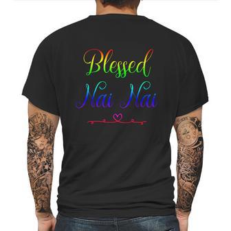 Blessed Nai Nai Gift Mens Back Print T-shirt | Favorety