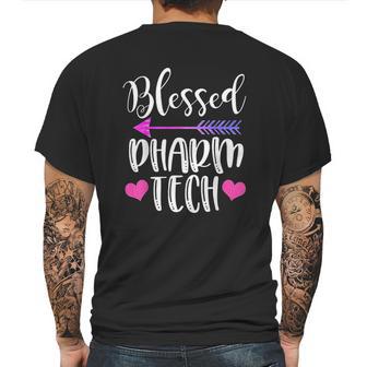 Blessed Pharm Tech Cute Pharmacy Technician Gift Mens Back Print T-shirt | Favorety AU