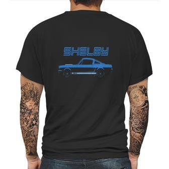 Blue 1966 Gt350 Shelby Mustang Mens Back Print T-shirt | Favorety CA