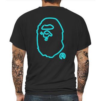 Blue Neon Bape Mens Back Print T-shirt | Favorety DE