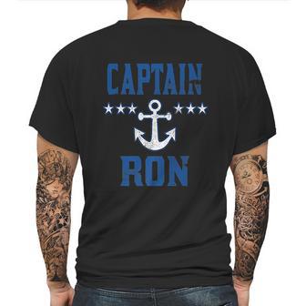 Boat Captain Ron Custom Family Cruise Or Boat Lovers Gift Mens Back Print T-shirt | Favorety DE