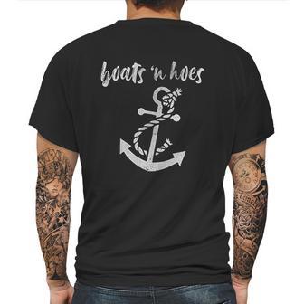 Boats N Hoes Funny Nautical Comedy Lake Ocean Mens Back Print T-shirt | Favorety