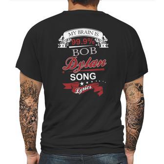 Bob Dylan Song Lyrics Mens Back Print T-shirt | Favorety