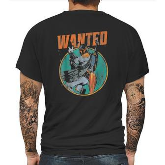 Boba Fett Wanted Distressed Mandalorian Mens Back Print T-shirt | Favorety DE